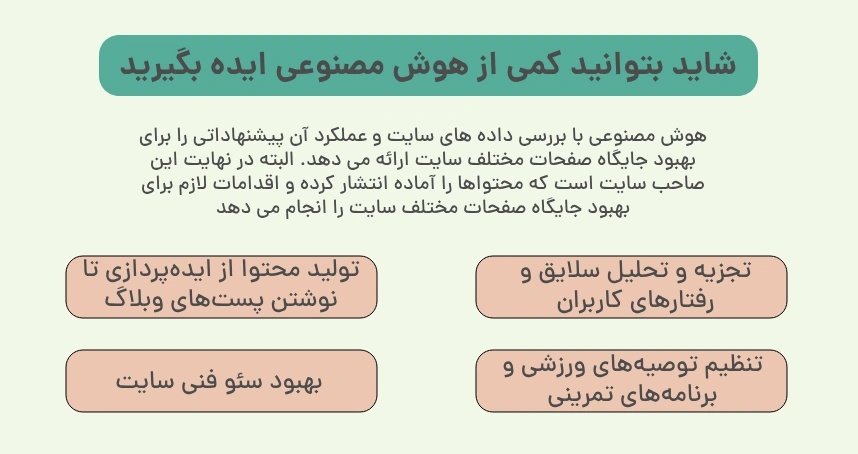 شاید بتوانید کمی از هوش مصنوعی ایده بگیرید